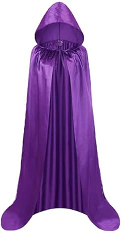 Deerul Capes d'halloween,Vampire Capes Cape à Capuche Cosplay Costume Halloween Carnaval Party Déguisement（Violette,130cm）