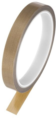 Sourcing Map High Temperature Tape, 1 Pcs, 13mm x 0.18mm, Brown, 10m/33ft, PTFE Coated, Heat Resistant, Adhesive, Vacuum Sealer, Electrical, Arts And Craft, Painting