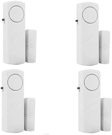 4 Packs Alarmes de Porte et de Fenêtre,Détecteur Magnétique Effraction,pour Sécurité des Enfants,Bricolage pour Sécurité de Maison,Protection des Bureaux,Magasin Achat Pile AAA