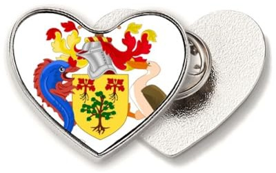 Bridgetown Barbados nationella emblem hjärta metall brosch klämma kärlek