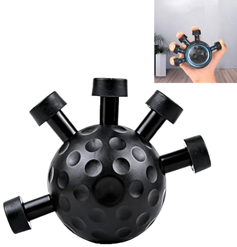 Smaoqingji Entrenador de Dedos Ejercitador Agarre Manual - 1 Unidad, Negro, Entrenamiento Agarri Antebrazo, Adecuado Fortalecer Fuerza Muscular, Resistencia Fuerza Prensión Dedos, Manos Antebrazos