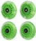 WHEELGOO Wiggle Car Polyurethane Replacement Wheels Set Upgrade for Original Plasma Car, Lil Rider, Ride-on Toys (Light Green)