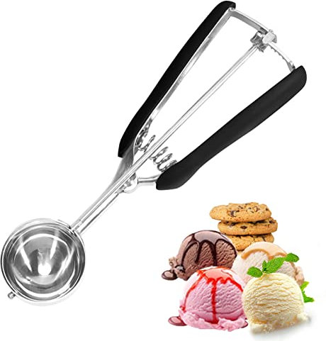 Eislöffel Portionierer Edelstahl, Glaxcidy Muffin Scoops Cupcake Scoop Eisportionierer Edelstahl mit Auslöser für Keks, Eis, Cupcake, Muffin, Fleischball