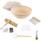 JETAINE Sourdough Proving Basket Kit, Round Banneton Bread Proofing Basket, Bread Making Accessories Tools Bread Starter Baking Supplies with Cloth Liner, Dough Scraper, Bread Lame