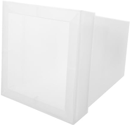 WEKADRIN Fioriera Ad Energia Solare Luminosa Da Giardino, Vaso Di Fiori Plastico Luce Solare Integrata, Vaso Luminoso Bianco Per Cortili e Balconi