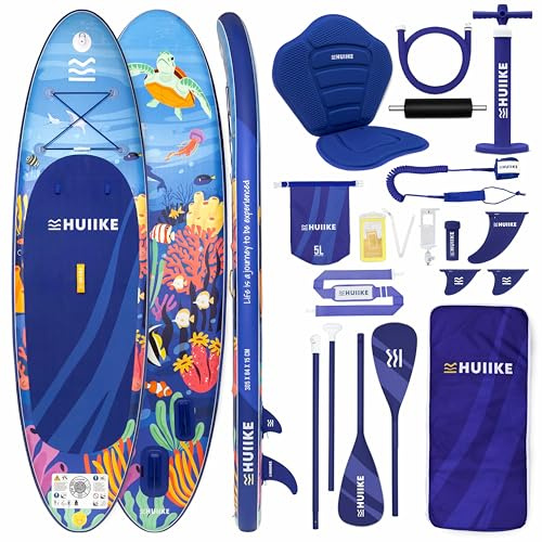 HUIIKE Tabla Paddle Surf Hinchable de 10' y hasta 130 kg con Accesorios