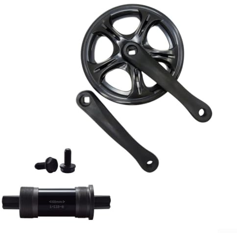 48 dientes plegable bicicleta biela plato 170mm brazo de manivela con agujero cuadrado para bicicletas de una y varias velocidades opciones de pedalier 110mm 118mm (biela+118BB)