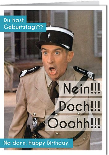 modern times -3er Set Grußkarte mit Umschlag/Klappkarte LUSTIG - Motiv: GEBURTSTAG NEIN!!! DOCH!!! OOOHH!!! - 86661193, Anlass: Geburtstag, Künstler/Verlag, Größe: 11,5x16 cm