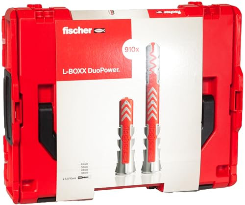 fischer - L-BOXX DuoPower - 910 chevilles 560492 Gris/Rouge