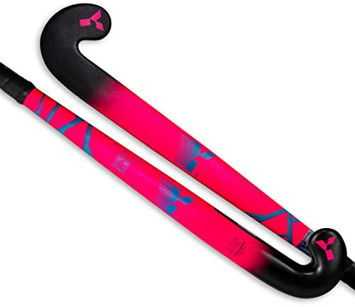 Y 1 Hockeyschläger JMB Junior Hockeyschläger 100% Fiberglas Blau Rosa Starter Hockeyschläger Jungen Hockeyschläger Mädchen Hockeyschläger Kinder Hockeyschläger 2022/23 Season Range (86,4 cm, Pink)