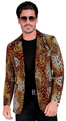 W WIDMANN MILANO Party Fashion - Chemise de soirée à imprimé intégral Voyant, Manches Longues, Costume pour Homme pour Le Carnaval