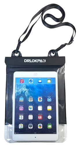 DRLOKPAK Waterproof eReader Case Cover Tablet Holder Floating Dry Bag Pouch for Kindle Paper White Oasis Fire 7 HD 8 Nook HD 9 Kobo Libra 2 iPad mini Tab 7 Nexus 7