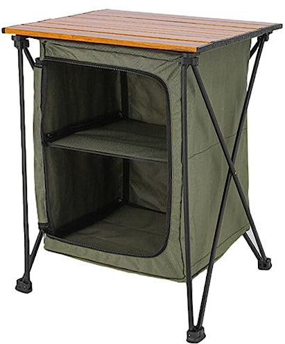 Camping Storage Cabinet, Folding Outdoor Cooking Cupboard, Camping Kitchen Cupboards, Kitchen Storage Station with Organizer, Portable Camping Storage, Storage Organizer Kitchen Station for BBQ