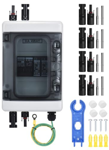 DIHOOL DC überspannungsschutz PV Anlage Solar Anschlusskasten für 500W Solarmodule Balkonkraftwerk, 15A DC Trennschalter