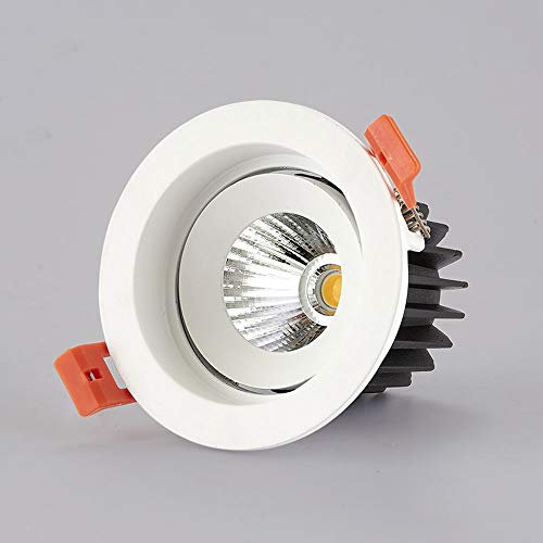 Wall Lamp Lámpara de Techo, Foco LED Giratorio, empotrable en el Techo, lámpara de Pared de Lavado de Panel Redondo de 3 W, Luces empotrables de Ahorro de energía con clasificación de Fuego, lámparas