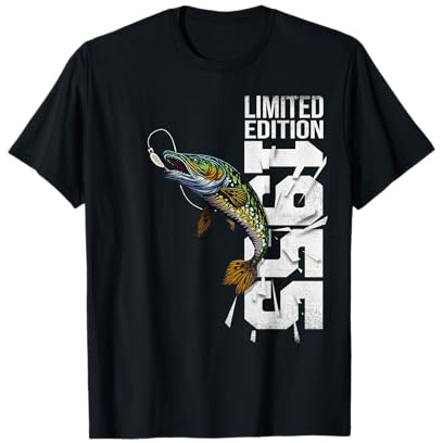 Pêcheurs Anniversaire né en 1955 Pêche Poissons Pêche T-Shirt