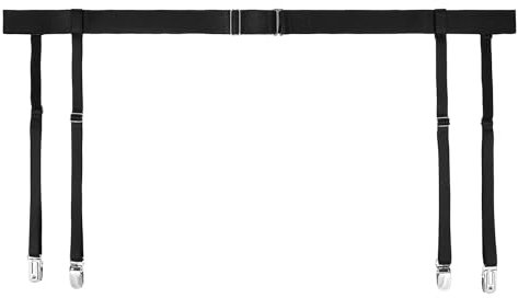 Teaaha Black Sexy Strapsgürtel, Damen Strumpfhalter, Verstellbare Hohe Elastische Befestigung Strumpfgürtel Mit 4 Metallclips Für Oberschenkel Hohe Socken, Strumpfhalter Für Kompressionsstrümpfe