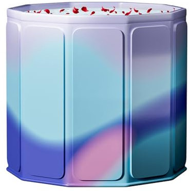 Shilanmei Baignoire pliable de 70 cm, douche portable à 5 couches isolée pour adultes, piscine profonde non gonflable avec double drainage (A)