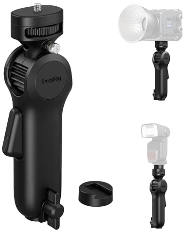 SMALLRIG Quick Adjustment Light Stand Adapter, One-button 180° Pitch Adjustment, 3kg Load Capacity, for COB Video Light/Camera/Phone Clips, for On-Camera Flash - 5181
