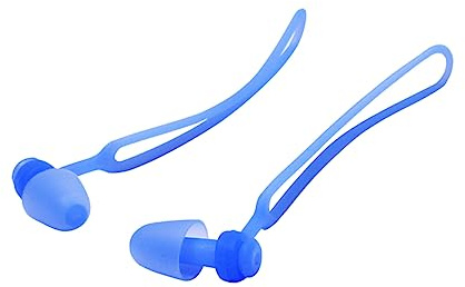 OSOLADY Tapones De Silicona Impermeables Para Natación y Buceo Con Cordón Ajustable, Un Par Azul Para Hombres, Mujeres y Niños, Protección Auditiva Cómoda Para Deportes Acuáticos