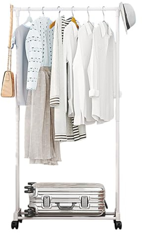 Genérico Estante De Ropa | Soporte Con Ruedas, Organizador Multifuncional Para La Dormitorio Garaje Normal Guardería Baño Comercial