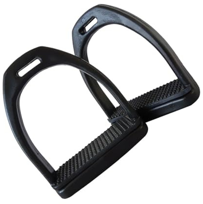 SOPOTUTU 2 pièces Étriers de Sécurité Anti-dérapants pour Équitation Design Large et Résistant Soulagement Pression Du Genou Accessoires Équestres Pratiques