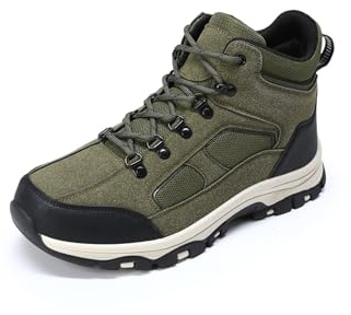 YOUTHUP Chaussures randonnée homme montantes respirantes maille outdoor | Tige robuste doublure aérée lacets précis semelle crantée traction fiable protection cheville pour sentiers et ville