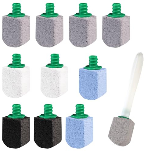 Detergente per WC in Pietra Pomice, 10 Pezzi WC in Pietra Pomice con 1 Manico, Pietra Pomice per WC, Bagno, Cucina, Lavandino, Pulizia Efficace, per Rimuovere le Macchie Ostinate