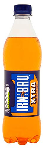 IRN-BRU XTRA Zero No Sugar & Low Calorie with XTRA Taste, Refreshingly Fizzy Soft Drink - 1 x 500ml Bottle