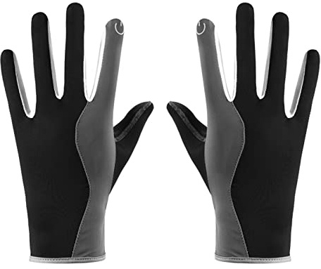 Guanti da guida sottili estivi per uomini e donne guanti a dita piene traspiranti leggeri anti UV 5 dita guanti da ciclismo antiscivolo antiurto guanti touch screen per escursionismo, pesca, bici moto