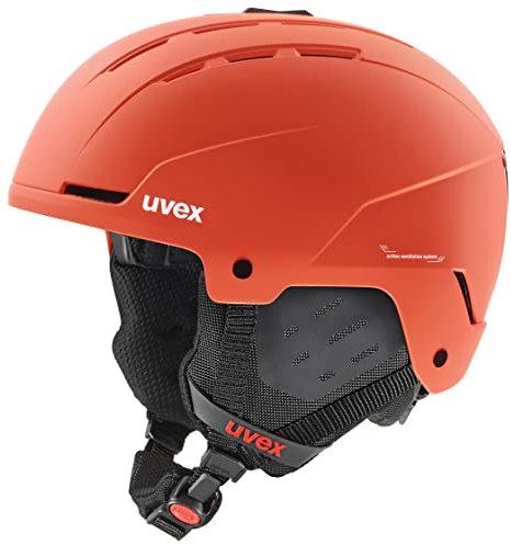 uvex Stance - robuster Skihelm für Damen und Herren - individuelle Größenanpassung - optimierte Belüftung - Fierce red matt - 54-58 cm