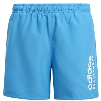 adidas Niños Sportswear Essentials Logo CLX Swim Shorts Kids, Bright Blue/White, 9-10 Years
