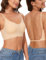 Kiiwah BH Damen Ohne Bügel Zero Feel, Rückenfrei für Frauen, Multiway Träger, Soft, Nahtloser Eisseide Mit Herausnehmbare Gepolstert, Unsichtbar für Rückenfreie Kleider (Hautfarbe)