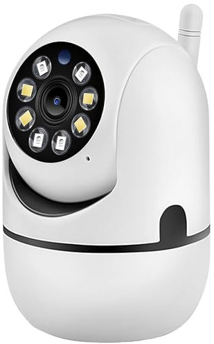 Retoo Überwachungskamera WLAN Innen 1080p, IP Cam mit App, 355° Schwenkbare Kamera, Bewegungsverfolgung, Haustierkamera, Innenkamera für Haus, Baby, Video/Kamera Überwachung, Deckenmontage Weiß