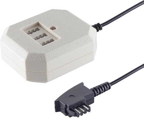 1aTTack.de 1x 0,2 m - Cavo di prolunga telefonica con connettore F TAE a accoppiamento TAE NFF + accoppiamento RJ11