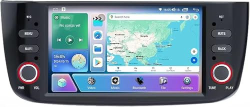ZIZIBH Autoradio Stereo 2Din Android 14 Bluetooth per Fiat Linea Punto EVO 2012-2015 Schermo Touch Screen da 6,2 pollici Stereo per Auto con Controllo Vocale Carplay Wi-Fi Controllo al Volante USB GPS