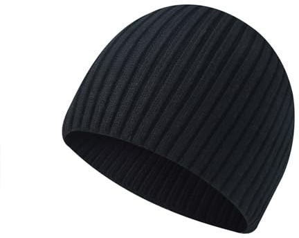 Irzaki Skull Cap Beanie for Men and Women Warm Winter Hats Knit Beanie Toque for Daily Use Black