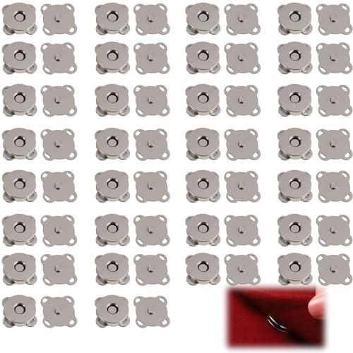 30 Piezas De Botones Magnéticos Metálicos De 14mm – Cierres Magnéticos Para Costura, Manualidades, Ropa, Bolsos Y Proyectos De DIY – Accesorios De Costura Duraderos Y Prácticos,botones Magneticos