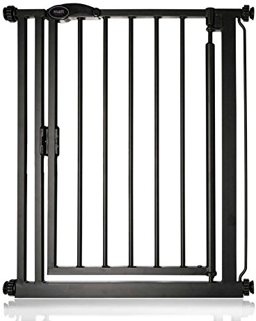 Bettacare Automatic Closing Narrow Dog Gate, Matt Black, 68.5cm - 75cm