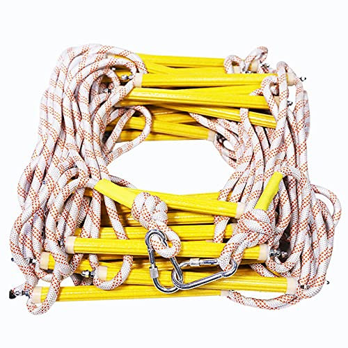 ZXCVBAS Rope Ladder,Safety Rope Ladder,Escape Ladders,Emergency Fire Escape Ladder Rope - Flame Resistant Safety Evacuation Ladder,2 Story Fire Rescue Ladder for Adults,6m/19.68ft