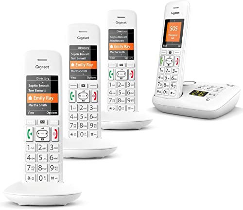 Gigaset E390A Quad Big Button Home Cordless Phone with Answer Machine, Nuisance Call Block and Hearing Aid Compatibility