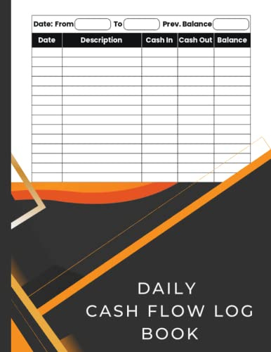 daily cash flow log book | daily cash flow log book small business | cash flow ledger book | 8.5  x 11  | 120 Pages