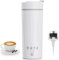 Flintronic Small Electric Travel Kettle, 475ml Portable Kettle, Fast Water Boiler with 4 Variable Presets, Portable Tea Kettle, with Auto Shut-Off & Boil Dry Protection, White