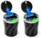 Geoyien Posacenere Auto, 2 Pezzi Posacenere Chiuso, Luce LED Automatica, Sigillata, Deodorizzazione, Antivento, Ignifuga, Staccabile, Grande Capacità