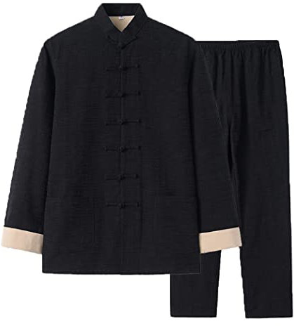 Chinesische Kleidung Jacquard-Tang-Anzug for Herren, traditionelle chinesische Kleidung, Kampfsport-Anzug, Kung-Fu-Uniformen, Baumwoll-Leinen, Tai-Chi-Kleidung, Zen-Meditationsuniform, Langarm-Shirt u