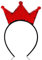 Dimeho Pailletten Krone Stirnband Rot Glitzer Krone Haarband Rot Königin Prinzessin Haarreifen Niedliche Haar Hoop Accessoires für Frauen Geburtstag Kopfbedeckung Rave Party