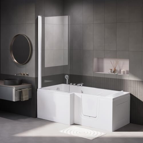 Coniston 1700 Easy Access Whirlpool & Airspa Walk-in Shower Bath - Left Hand