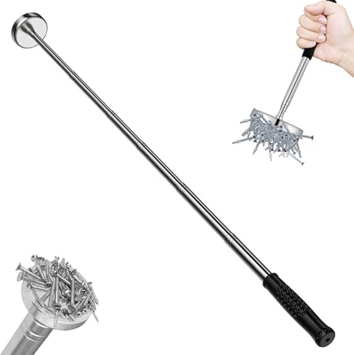 Magnet Pick Up Tool, 23-104 cm, barra telescópica magnética de hasta 50 kg, elevador magnético telescópico, mango antideslizante, herramienta de grabación para taller de automóviles