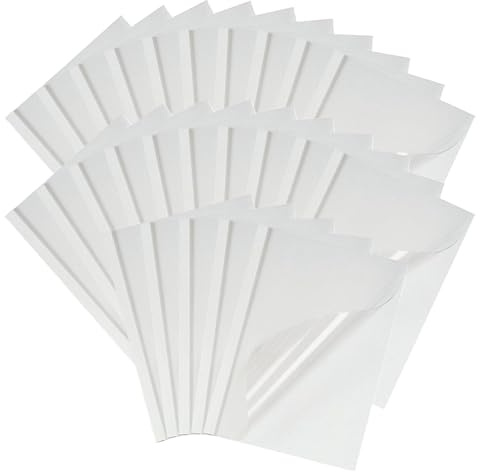 25 Pezzi Copertine Per Rilegatrice Termica, A4 Cartelline Termiche, 3 Mm, Capacità 16-25 Fogli, Per Documenti Vincolanti, Rapporti Vari, Estratti Conto E Altri Documenti, Bianco