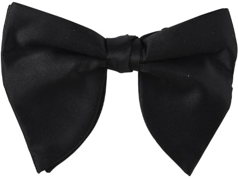 SOFPLATE Papillon Nero da Uomo Formale Regolabile in Raso Taglia Unica Pre Annodato Morbido e Liscio in Seta Stile Semplice per Smoking Banchetti Abbigliamento Formale Gilet Festa Regalo
